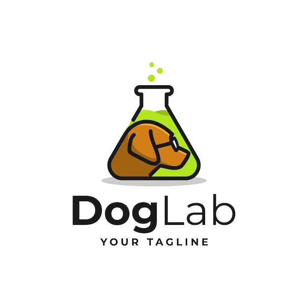 벡터 dog lab 로고 템플릿