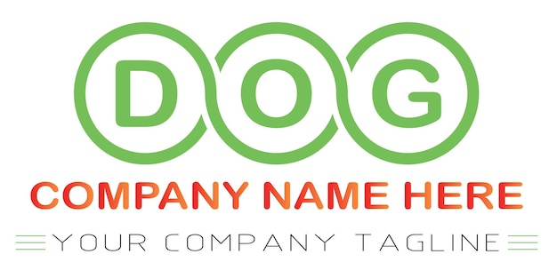 犬の文字ロゴデザイン