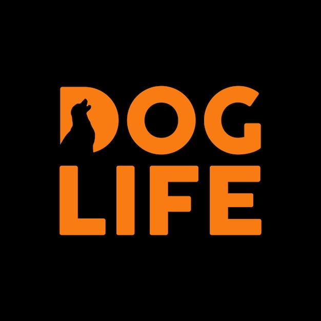 Disegno del logo della vita del cane