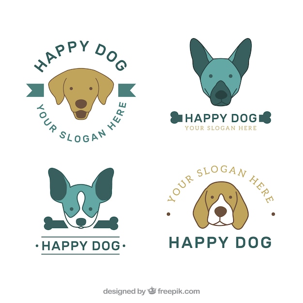 Vector dog logo collection