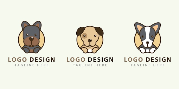 Collezioni di design del logo del cane