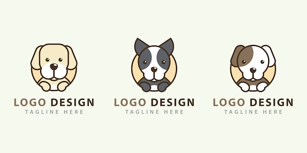 Vector dog logo design collections