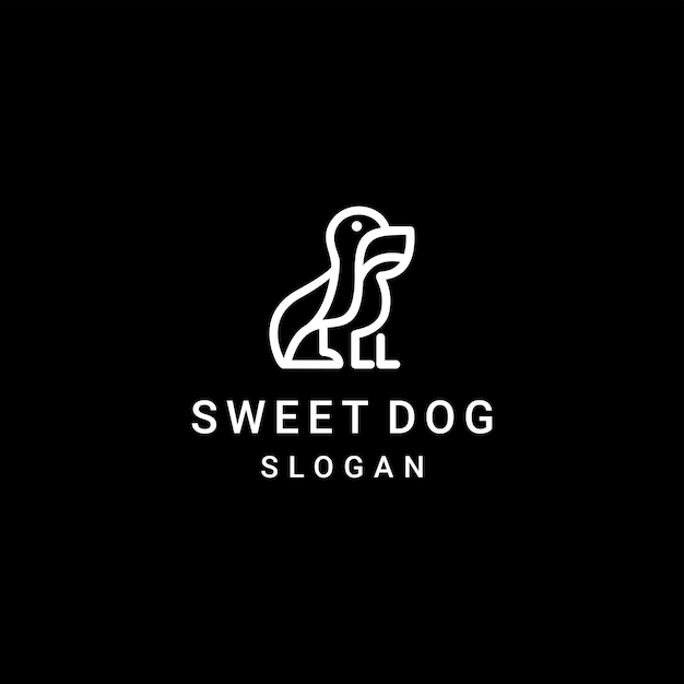 Dog logo design icon template