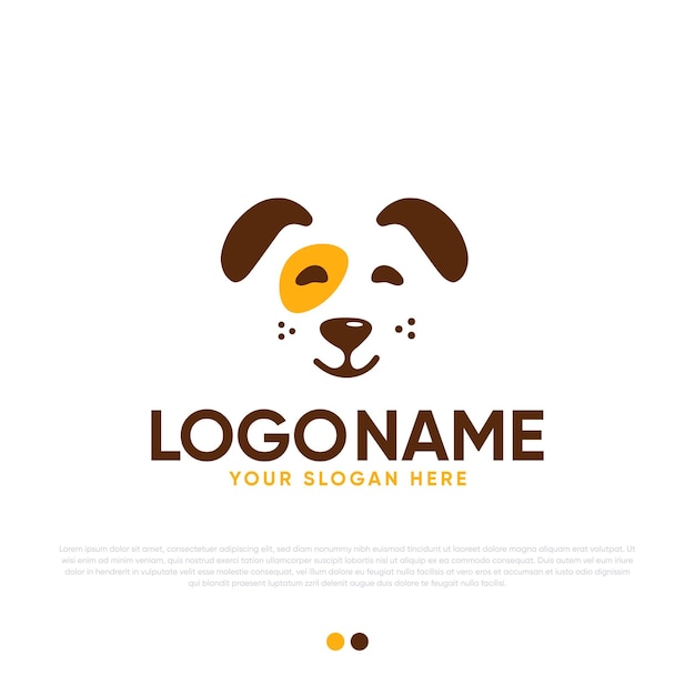 Vettore premium per il design del logo del cane