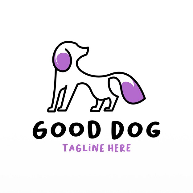 Dog logo design template Animal logo concept Pet Logo design concept vector