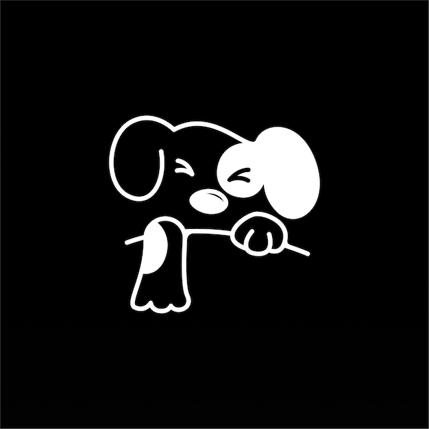Шаблон дизайна логотипа собаки. Концепция логотипа животного. Вектор концепции дизайна логотипа животного.