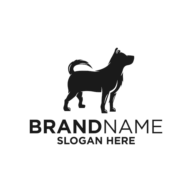 Dog logo design template inspiration vector illustration