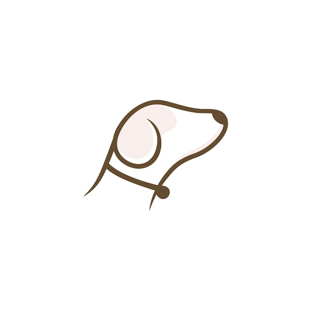 Vettore di disegno del logo del cane