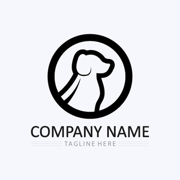 Dog logo and icon animal vector illustration design graphic