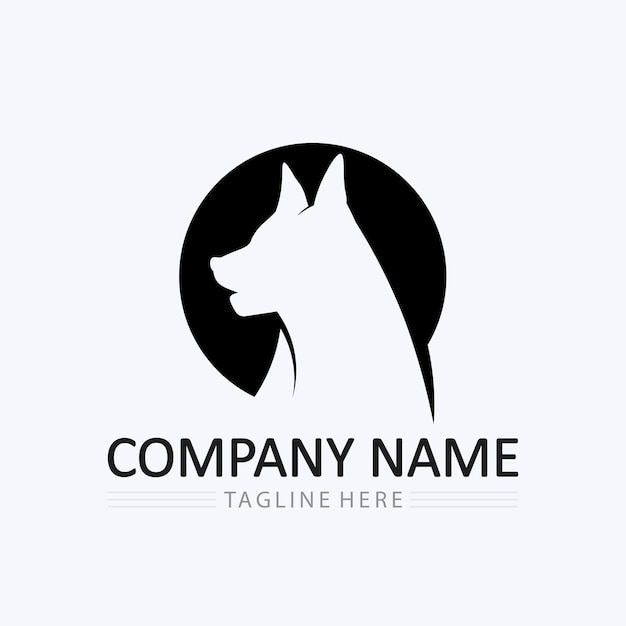 Dog logo and icon animal vector illustration design graphic