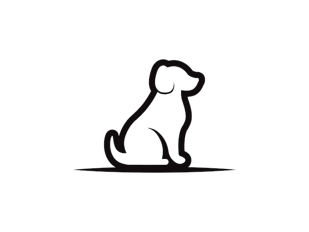 Vettore di disegno del logo e delle icone del cane vettore di disegno del logo del cane