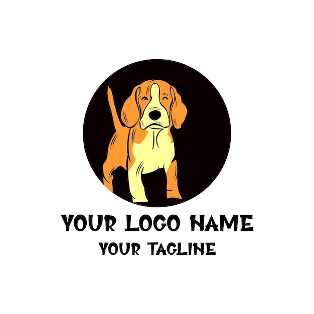 Vector dog logo pet