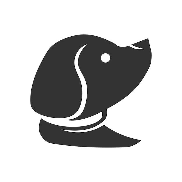 犬のロゴのテンプレート アイコン イラスト ブランド アイデンティティ 分離とフラットの図 ベクター グラフィック