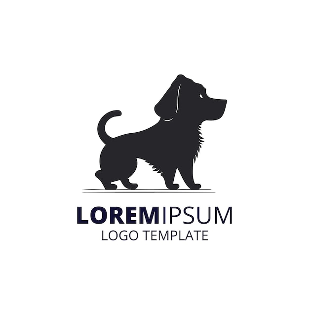 Dog Logo Template Minimal Dog Illustration