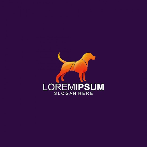 Vector dog logo template