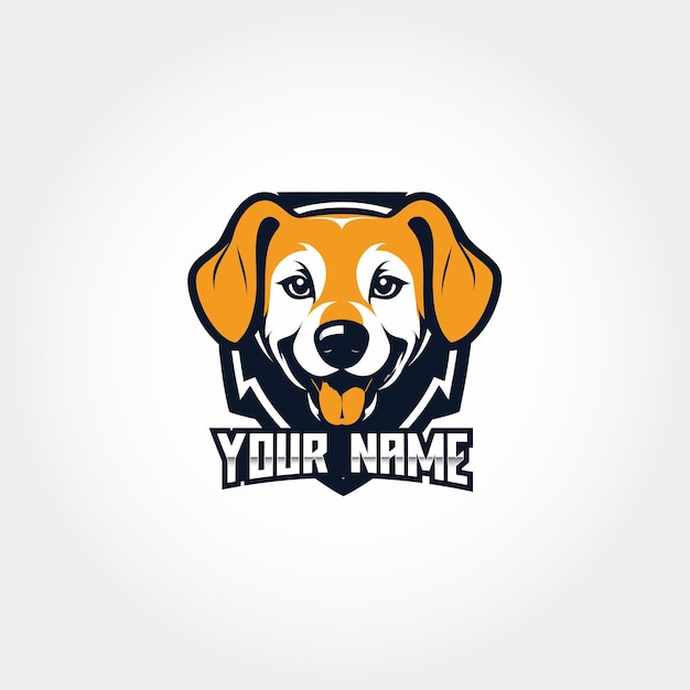 a dog logo that has the name your name on it