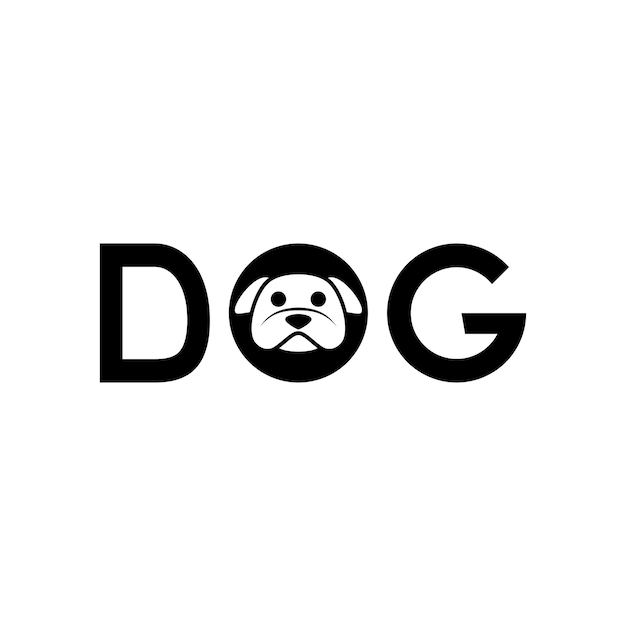 ベクトル ベクトル犬のロゴ