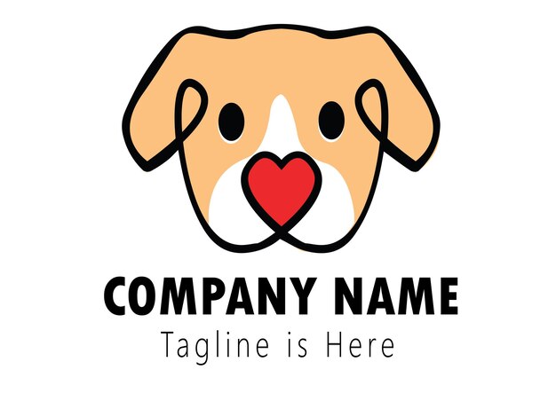 Vettore cane logo