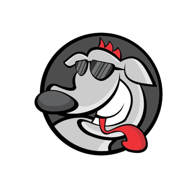 ベクトル犬のロゴ