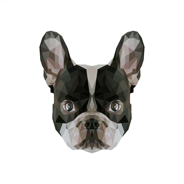 Vector dog low poly art work