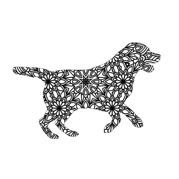 Dog Mandala Coloring pages