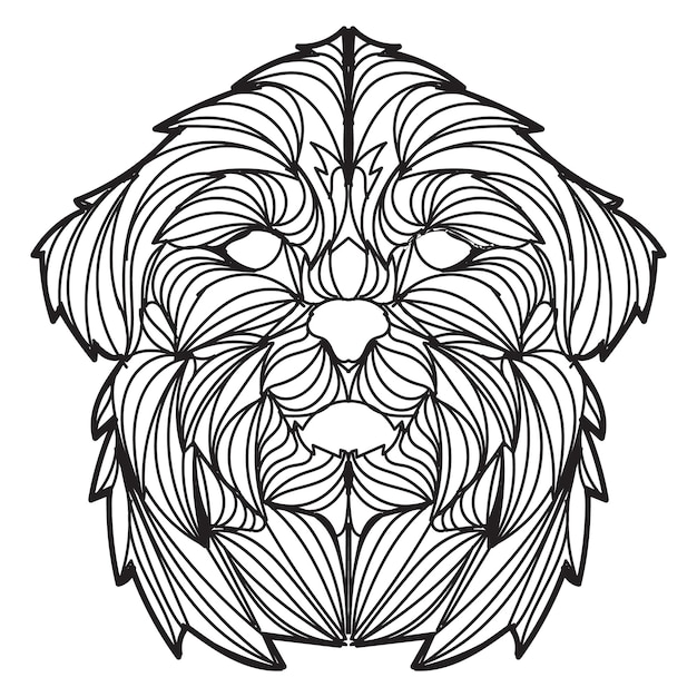 Dog mandala vector illustration