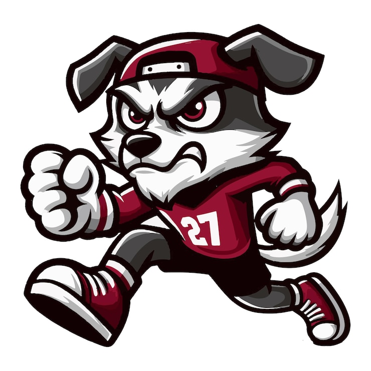 Vector dog mascot character sticker vector design