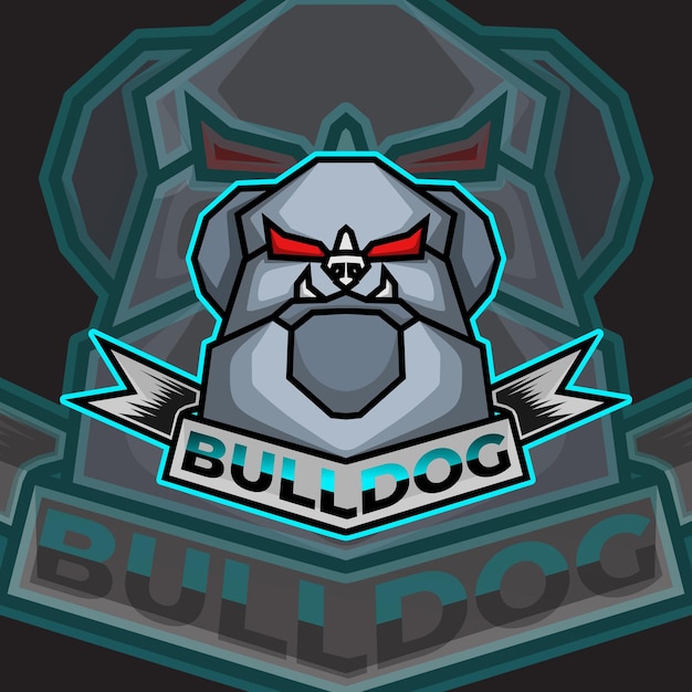 Dog mascot esport illustration logo design