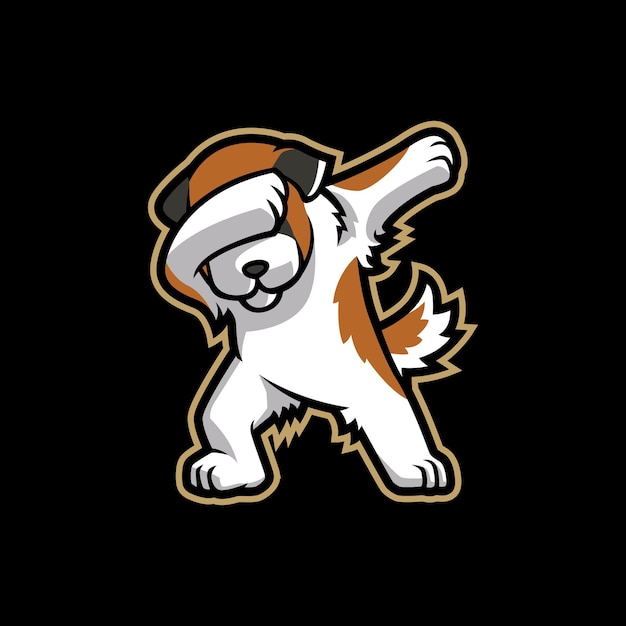 Vector dog mascot logo design