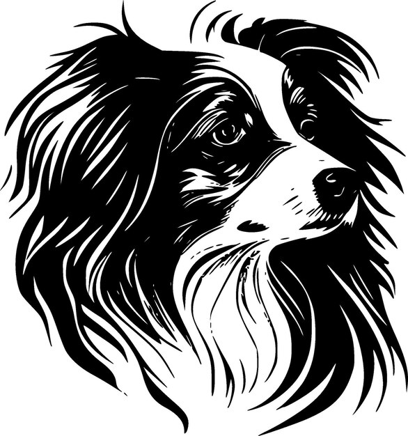 Dog Minimalist en Flat Logo Vector illustratie