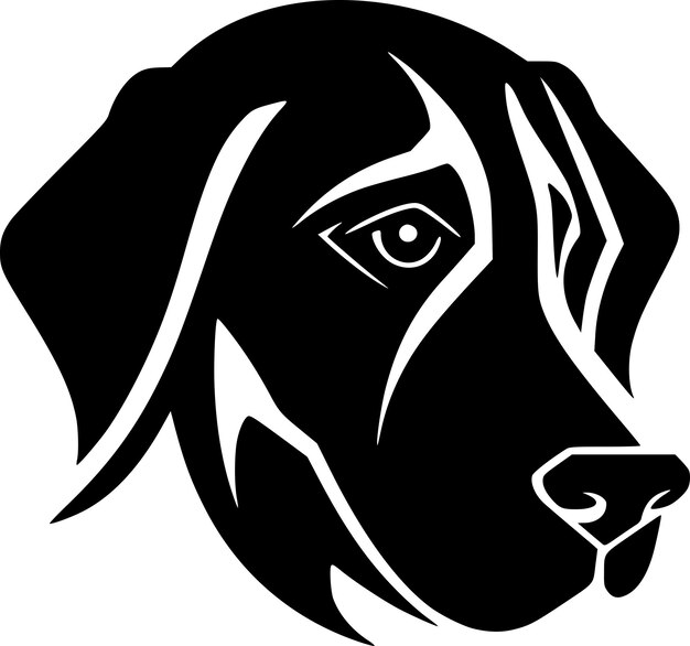 Vector dog minimalist and flat logo vector illustration