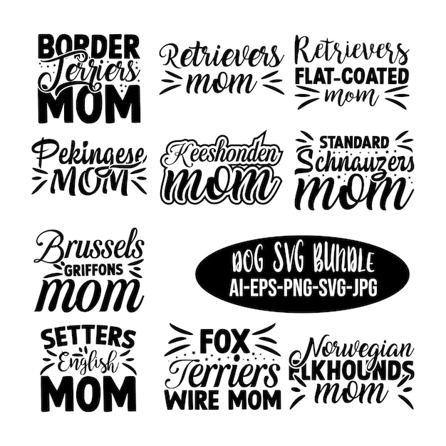 Dog mom quotes SVG Bundle