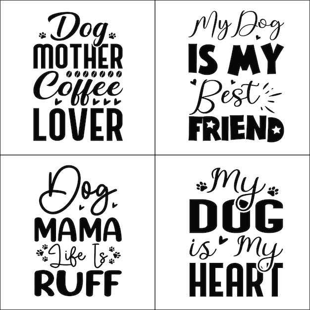 Vettore disegno di cane mamma svg