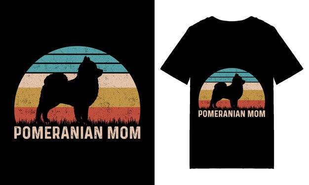 Vector dog mom t shirt design