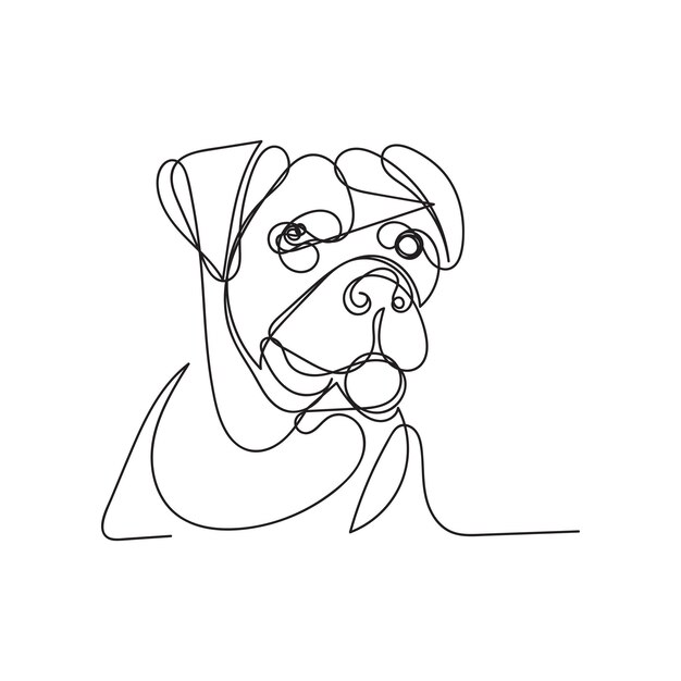 dog one line art dog minimal line art dog continuous line art design style