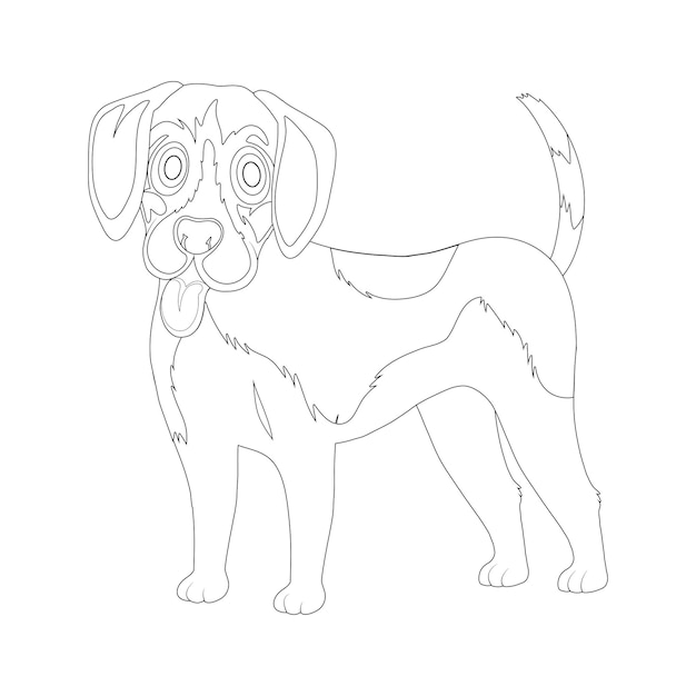 dog outline vector