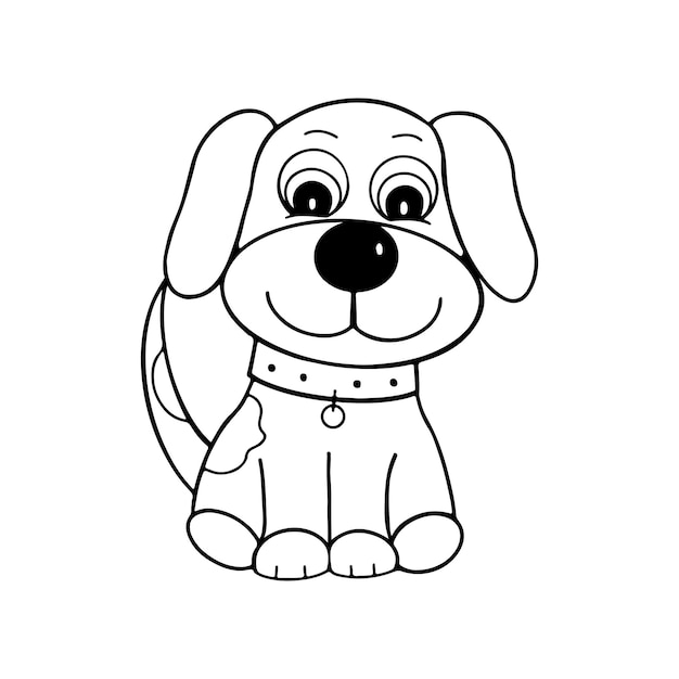 Vector dog outline