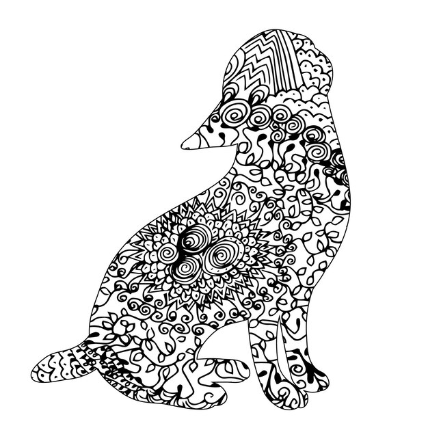 dog pattern sitting vector