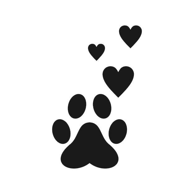 Vector dog paw icon vector