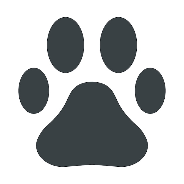 Vector dog paw icon