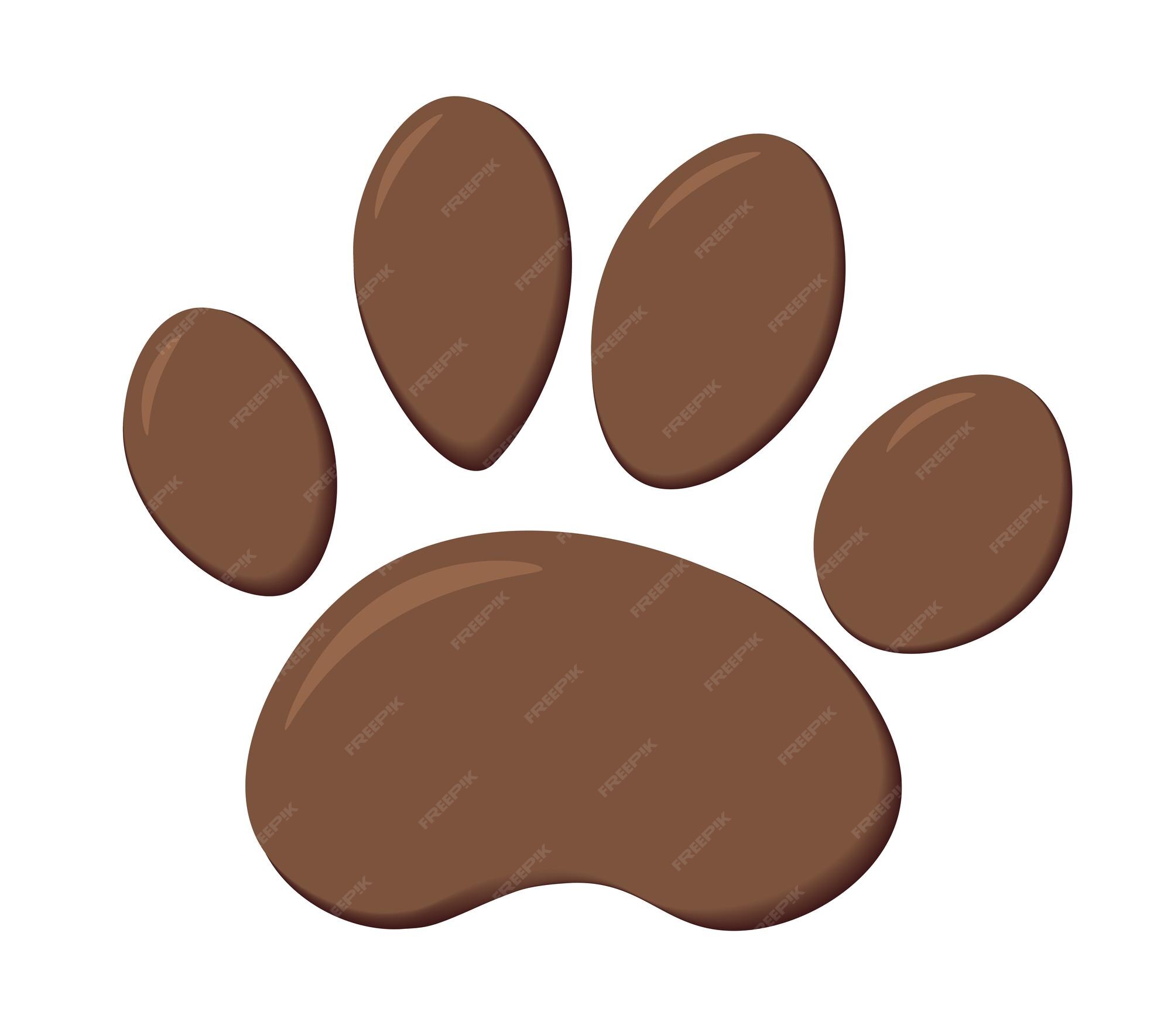 Premium Vector | Dog paw print isolated on white background. Premium Vector | Dog Paw Print Isolated On White Background.