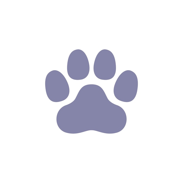 Vector dog paw print logo template illustration design vector eps 10