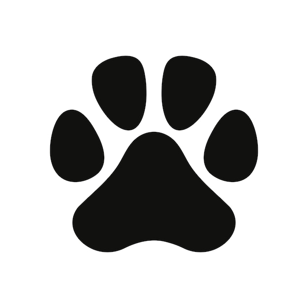 Vector dog paw vector print logo dierlijke poot