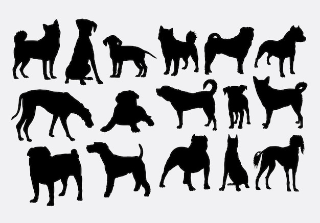 Dog pet animal silhouette