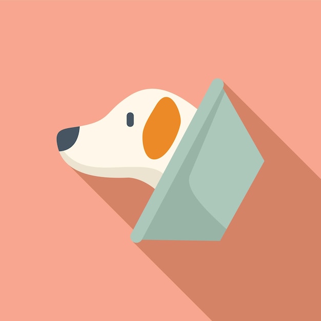 Vector dog pet clinic icon flat vector veterinary service