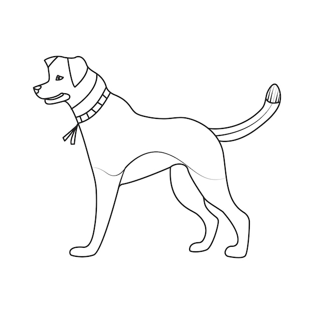 ベクトル 犬のペット 1 ライン 概要 ベクトルアート イラストとタトゥーデザイン 続きを読む