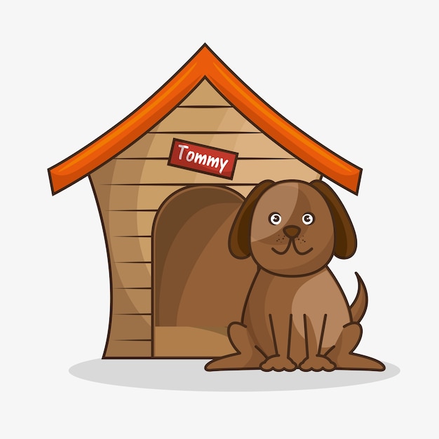 Vector dog pet shop icon