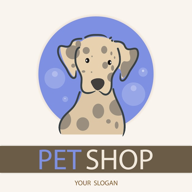 Dog pet shop logo