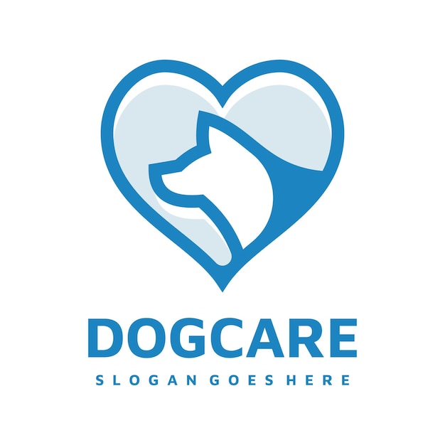 dog and pets care logo template