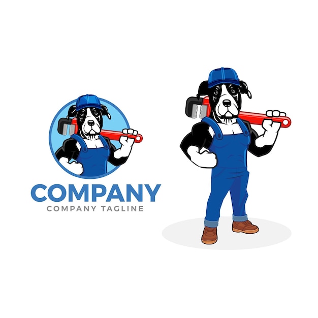 Dog plumbing logo